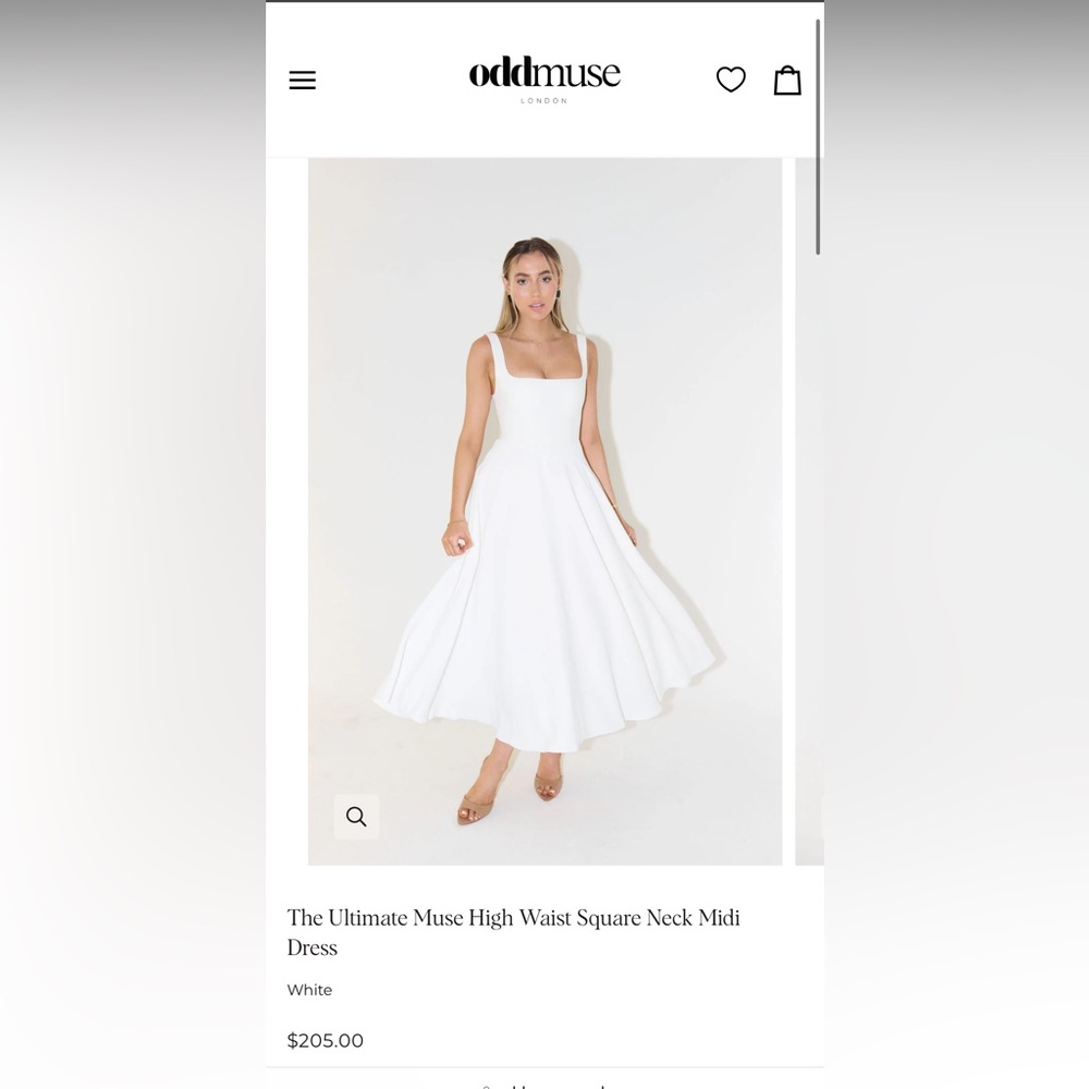 The Ultimate Muse High Waist Square Neck Midi Dress